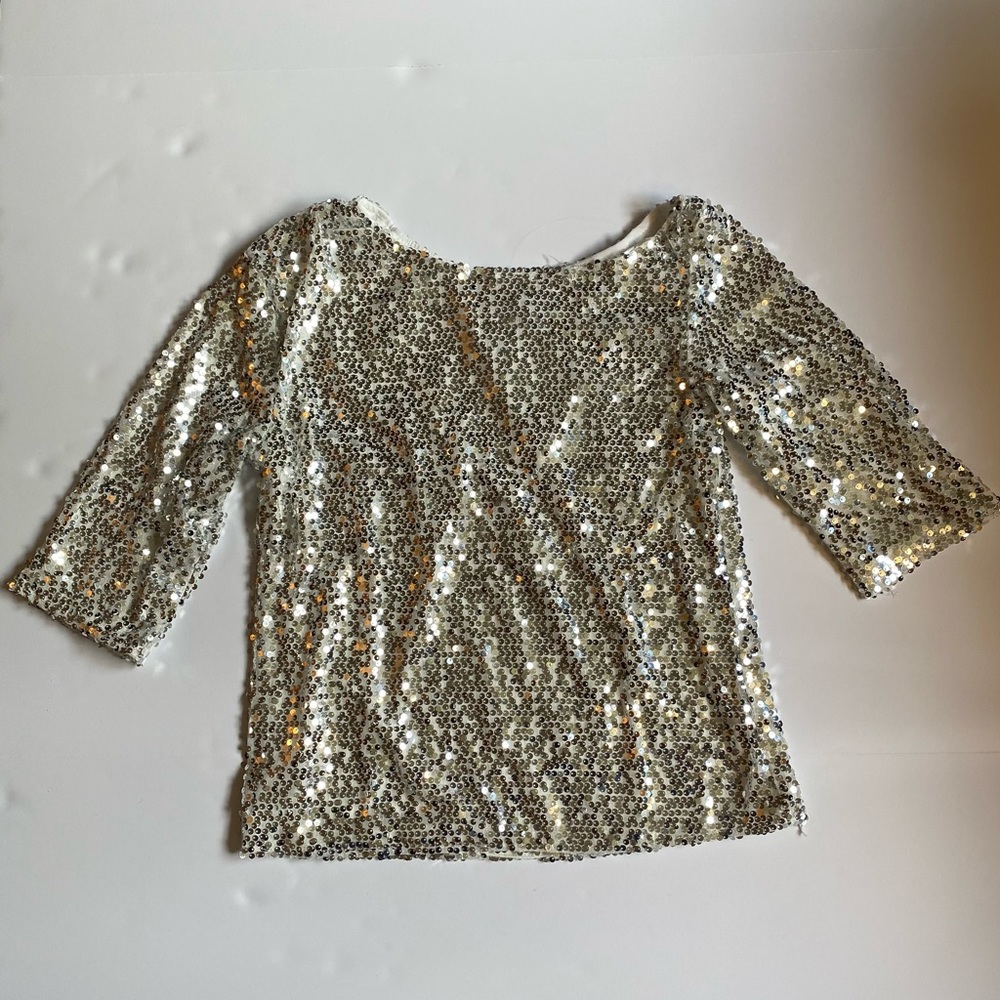 Silver Sequin Top